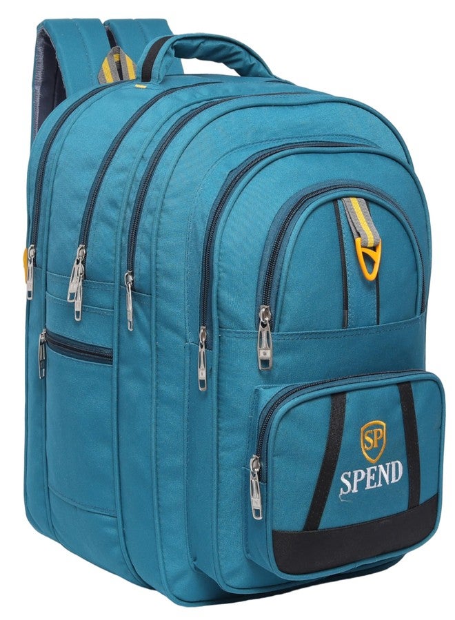 حقيبة ظهر كبيرة متعددة الجيوب سعة 40 لتر من سبيند | حقيبة سفر ومدرسة شديدة التحمل | حقيبة ظهر مقاومة للماء للكمبيوتر المحمول مع جيوب متعددة (أزرق فاتح) - Image 1