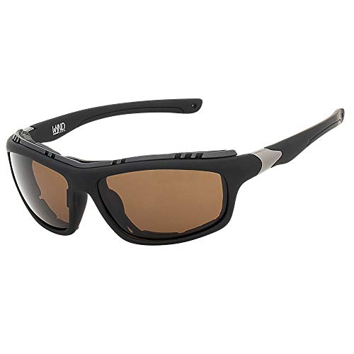 WYND Blocker Airdam Sunglasses Motorcycle Riding, Driving, Fishing, Boating Wrap (Black Matte, Blue Blocking) - Image 2