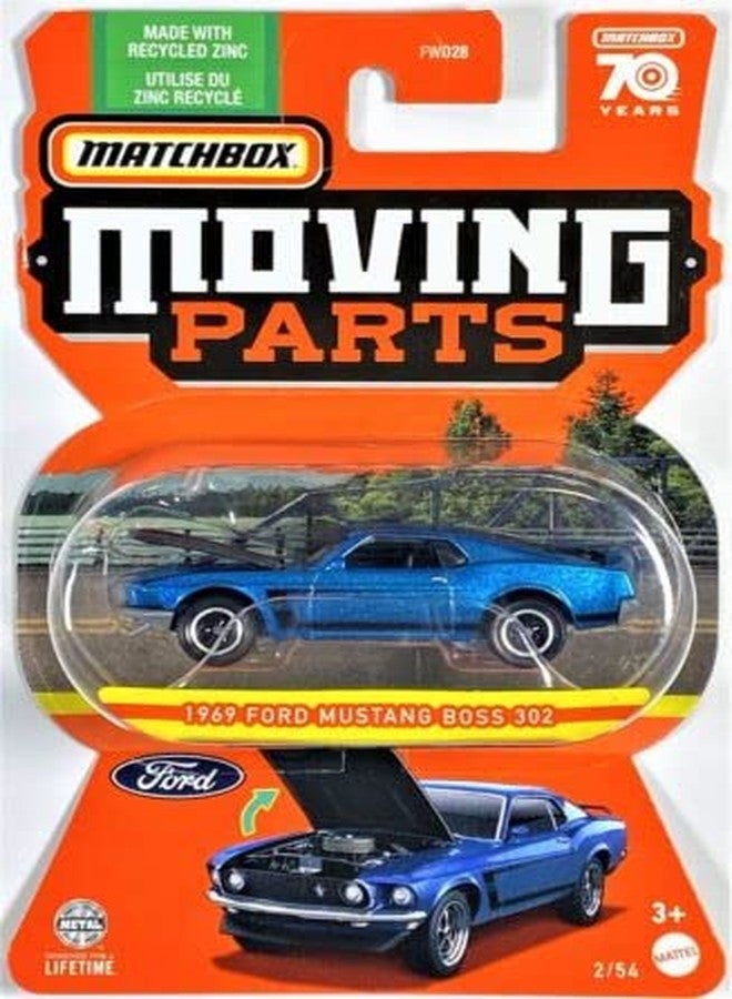 Matchbox Moving Parts 1969 Ford Mustang Boss 302 (Blue)