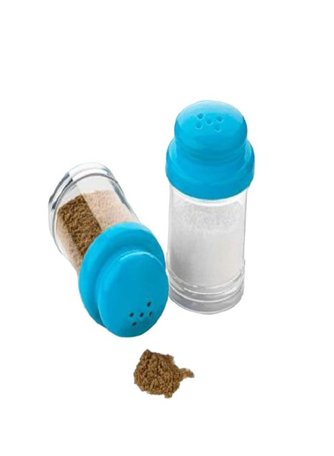 VIPREKHO Salt and Pepper Shaker Set Transparent Salt & Pepper Shaker Spice Holder Condiment Set Holder Dispenser for Kitchen Dining Table (Pack of 2) - Image 1