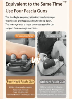 EzzySo Massage Gun Deep Tissue Percussion Back Massager Handheld Four Heads Massager Gun For Athletes Muscle Fascial Gun For Pain Relief in Body  - Image 5