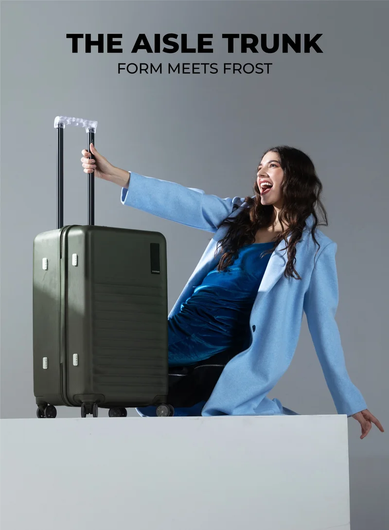 Mokobara The Aisle Trunk Check-In Luggage - Durable Polycarbonate Material | Olive Green, Homegrown