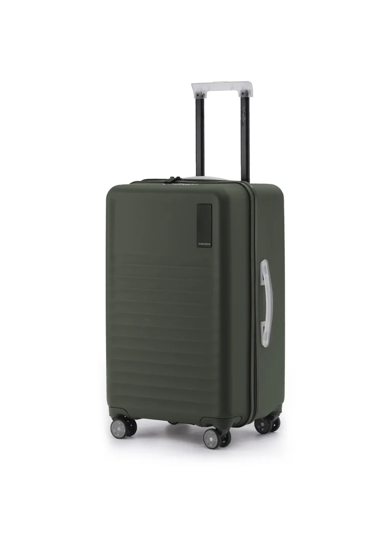 Mokobara The Aisle Trunk Check-In Luggage - Durable Polycarbonate Material | Olive Green, Homegrown