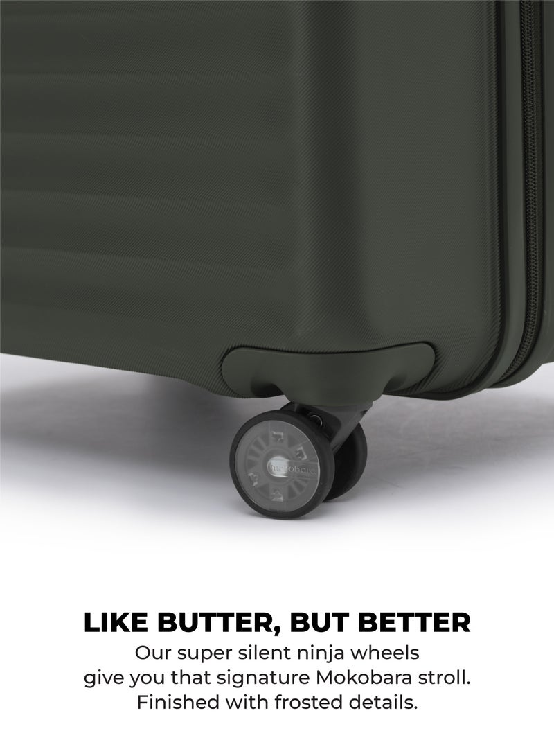 Mokobara The Aisle Trunk Check-In Luggage - Durable Polycarbonate Material | Olive Green, Homegrown - Image 3