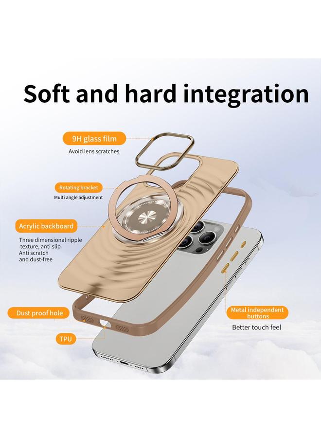 S-TOP Case For iPhone 16 Skin Ripples MagSafe Holder Phone Case - Image 5