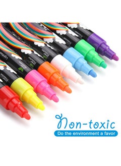 AGPtek Fluorescent Marker Pen 8 Colors/Set For Led Writing Menu Board  - Image 3