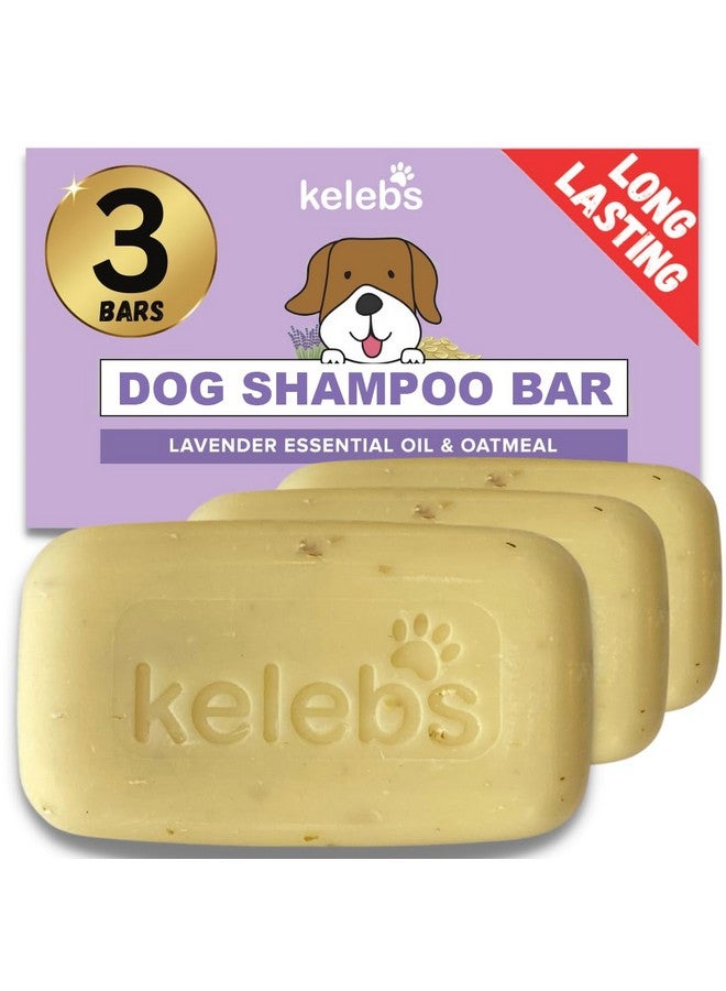 KELEBS Dog Shampoo | Allergies And Itching | Dog Shampoo For Sensitive Skin | All Natural Dog Soap Bar With Lavender Oil & Oatmeal | No Plastic Vegan | 3Pcs - Image 1