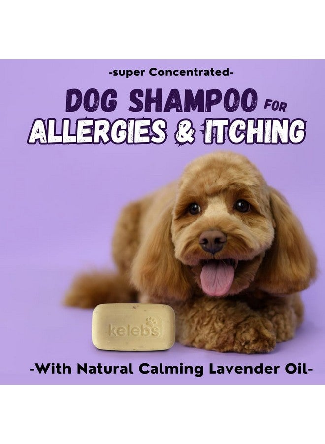 KELEBS Dog Shampoo | Allergies And Itching | Dog Shampoo For Sensitive Skin | All Natural Dog Soap Bar With Lavender Oil & Oatmeal | No Plastic Vegan | 3Pcs - Image 3