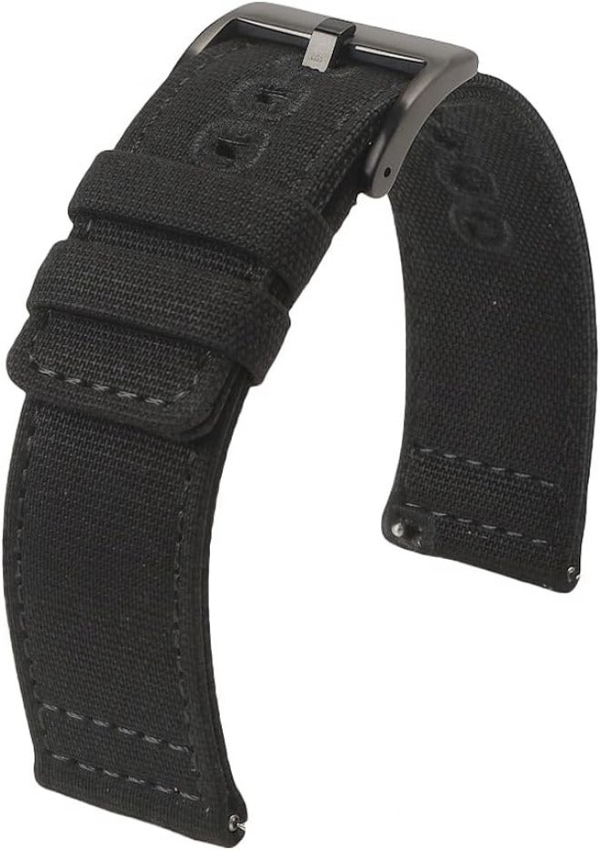 Repeated use trusted quality Quick Release Nylon Canvas Watch Strap 18mm 19mm 20mm 22mm Bracelet Brushed Buckle Watchbands for Smartwatch Aaccessories(Black Black Buckle,20mm) Cost saving design picks KSA market compliant quality All user group compatible Heat insulation layer Global simple assemble options Condition adaptive build Multi item matching Carefully selected material Shop & home all-space compatible Budget friendly sizing alternatives Trendy versatile build Balanced structure Wear resistant Integrated practical design Diverse use resistant crafted quality Flat working surface Multi-source stock guarantee Long term use design Trendy economical quality Desert area eligible deliver Locally packed stock User friendly optimized build General purpose premium build Easy handling optimized design - Image 1
