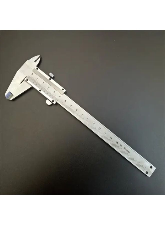 150mm Vernier Caliper Silvery Mechanical Ruler Depth Gauge Student Teaching Tool - Image 4