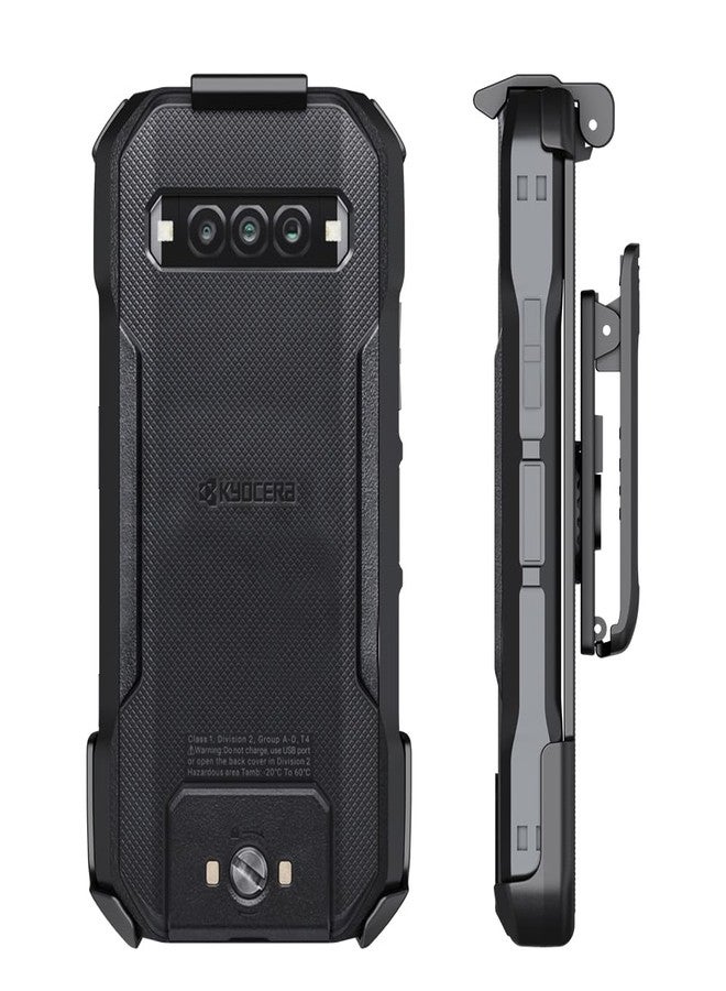 جراب لحمل مسدس DuraForce Pro 3، حامل مشبك حزام دوار شديد التحمل من BELTRON متوافق مع مسدس Kyocera DuraForce Pro 3 E7200 (Verizon) الميزات: تثبيت آمن، مزلاج سريع الفتح (قوة صناعية) - Image 3