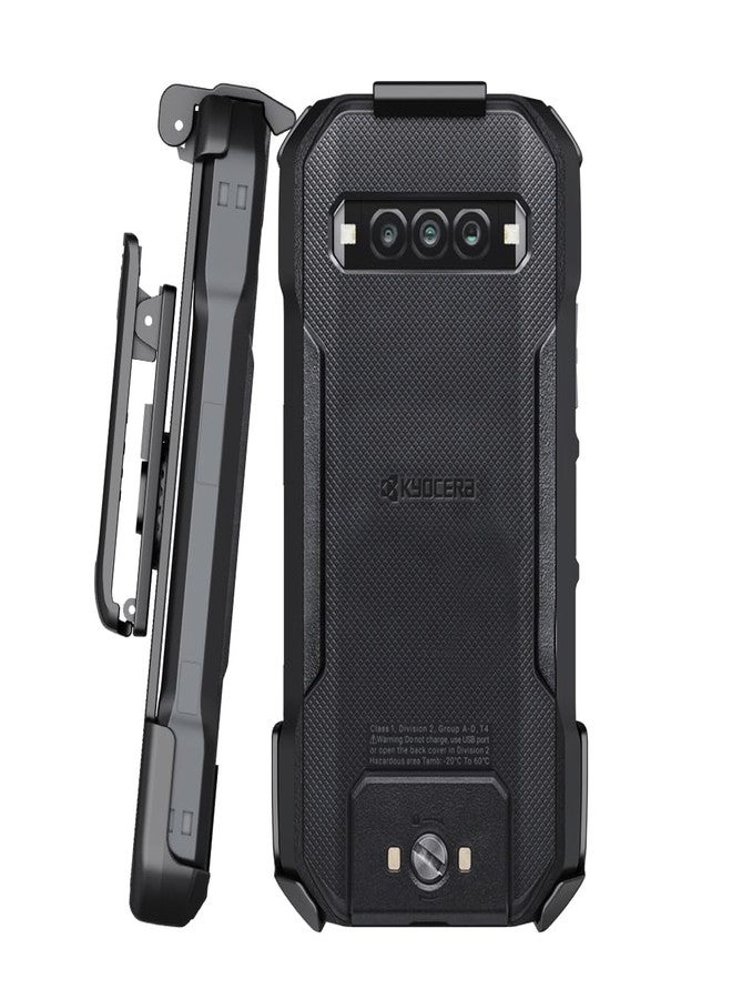 جراب لحمل مسدس DuraForce Pro 3، حامل مشبك حزام دوار شديد التحمل من BELTRON متوافق مع مسدس Kyocera DuraForce Pro 3 E7200 (Verizon) الميزات: تثبيت آمن، مزلاج سريع الفتح (قوة صناعية) - Image 1