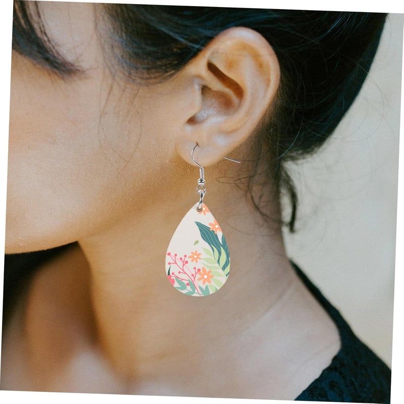 30 قطعة من قوالب أذنيات بتقنية الصبغ بالتبخر (Sublimation Earring Blanks)، لصنع خطافات أذنيات يدويًا (DIY Earring Hooks)، مناسبة للأولاد. - Image 3
