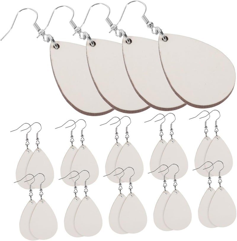 30 قطعة من قوالب أذنيات بتقنية الصبغ بالتبخر (Sublimation Earring Blanks)، لصنع خطافات أذنيات يدويًا (DIY Earring Hooks)، مناسبة للأولاد. - Image 1