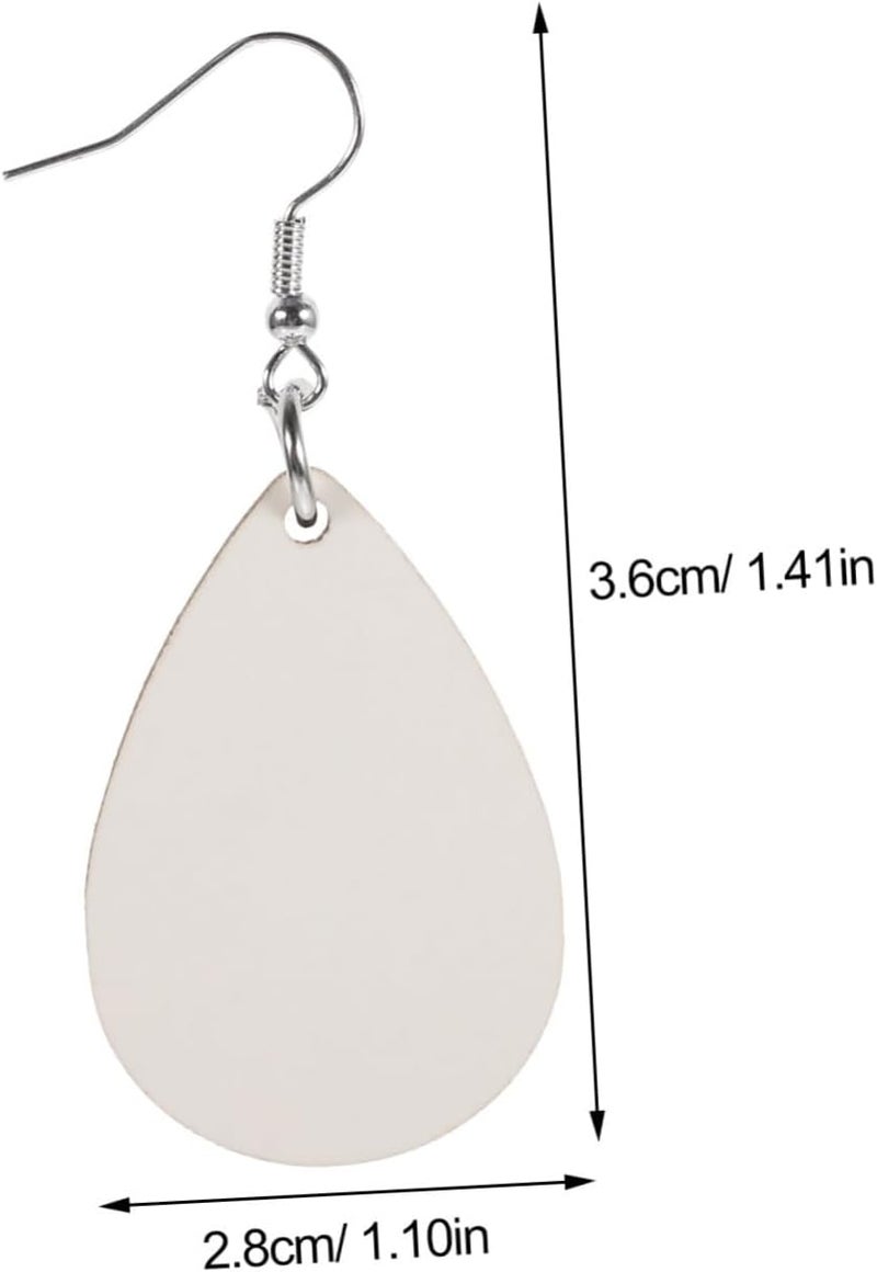 30 قطعة من قوالب أذنيات بتقنية الصبغ بالتبخر (Sublimation Earring Blanks)، لصنع خطافات أذنيات يدويًا (DIY Earring Hooks)، مناسبة للأولاد. - Image 2