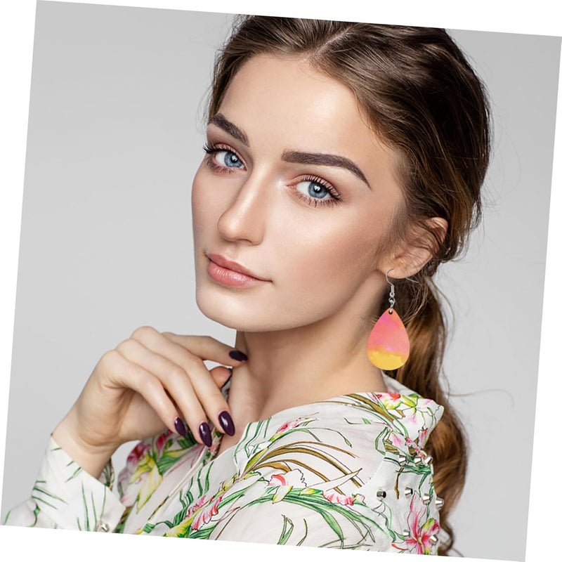 30 قطعة من قوالب أذنيات بتقنية الصبغ بالتبخر (Sublimation Earring Blanks)، لصنع خطافات أذنيات يدويًا (DIY Earring Hooks)، مناسبة للأولاد. - Image 5