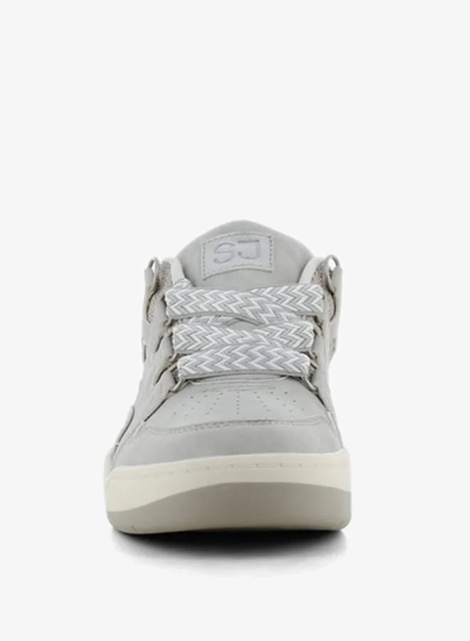 SJ Women's Logo Detail Sneakers with Elastic Lace-Up Closure