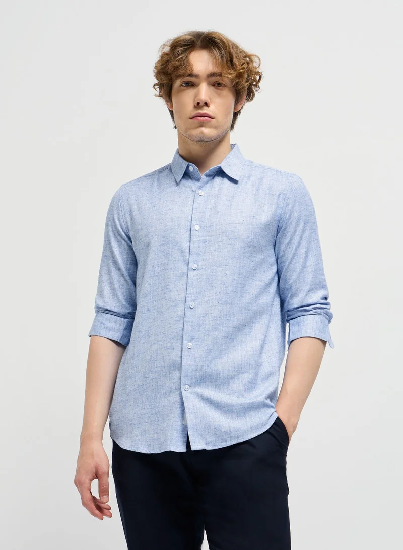 ذا بير هاوس Cotton Shirt for Men | Slim Fit, Long Sleeve, Casual & Formal Wear | Soft, Breathable Fabric for Office, Everyday, & All-Season Use in Classic & Trendy