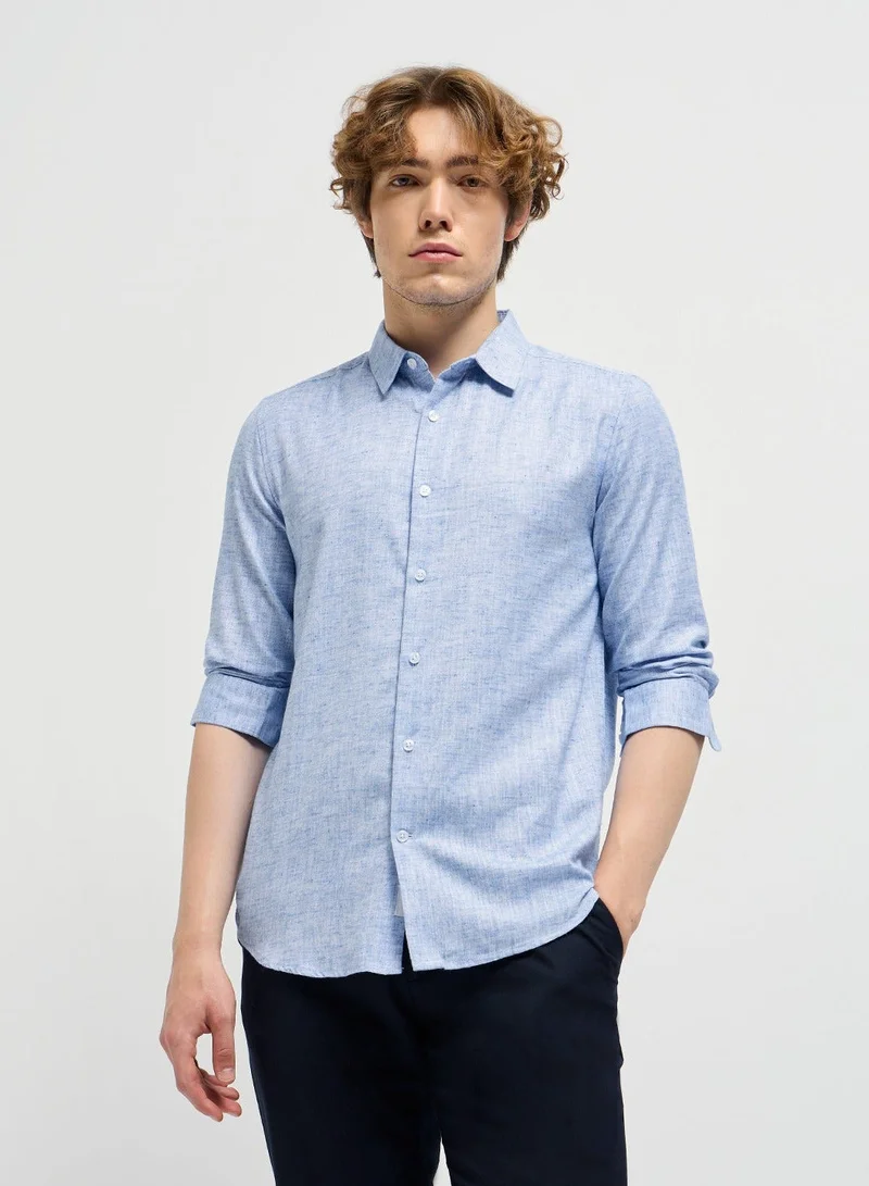 THE BEAR HOUSE  Cotton Shirt for Men | Long Sleeve, Casual & Formal Wear | Soft, Breathable Fabric for Office, Everyday, & All-Season Use in Classic & Trendy for Men | Best Price UAE