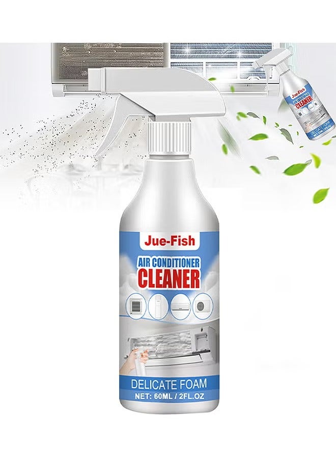 JUE-FISH Air Conditioner Foaming Cleaner, Multi-Purpose Removal Of Peculiar Smell Home Office Cleaner, No Washing Air Conditioner Foaming Coil Cleaner Spray, All-Purpose Household Bubble Cleaner, 60ML - Image 1