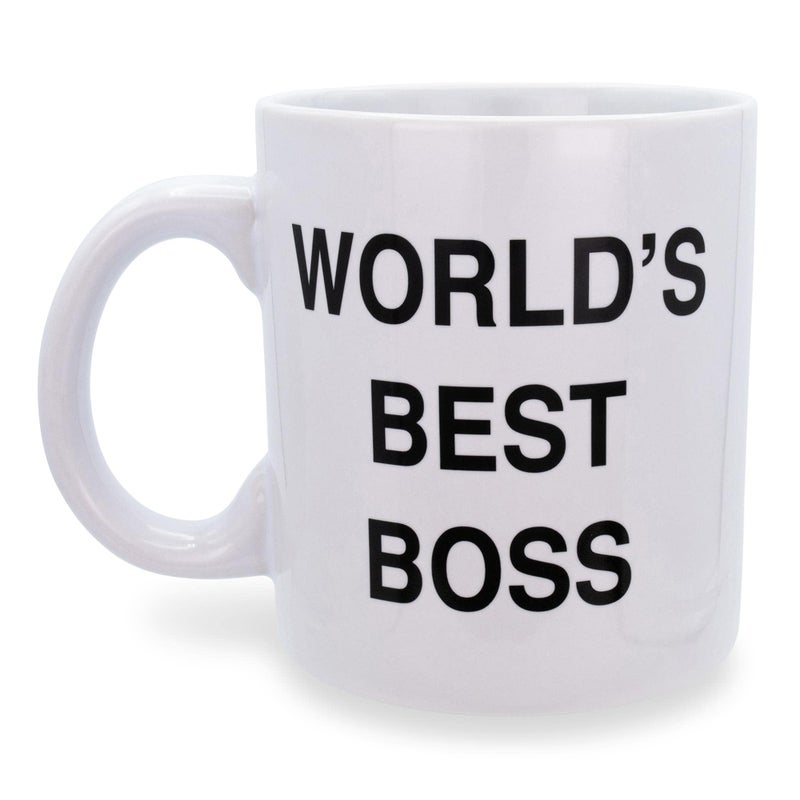 Toynk The Office Dunder Mifflin Worlds Best Boss Ceramic Mug  Coffee Cup For Espresso Tea  Holds 20 Ounces
