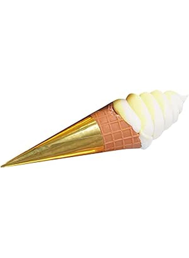 Realistic Yellow PVC Artificial Ice Cream Cone Model Photo Prop Display - Image 1