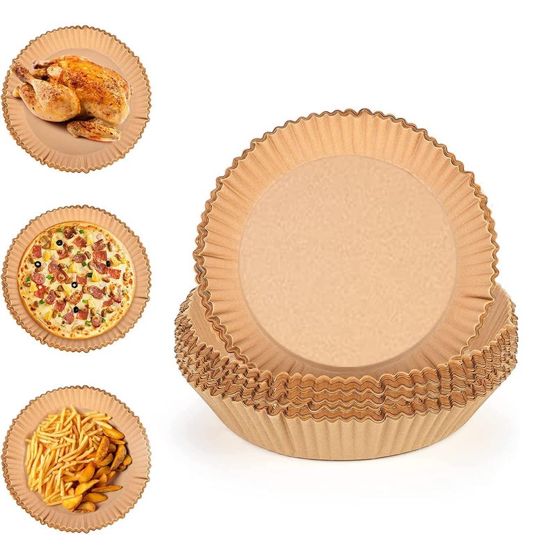 Air Fryer Liners 200 Pcs NonStick Disposable Paper LinerFood Grade Parchment Paper for Baking Roasting Microwave Oil and Water Proof 63 INCH 200