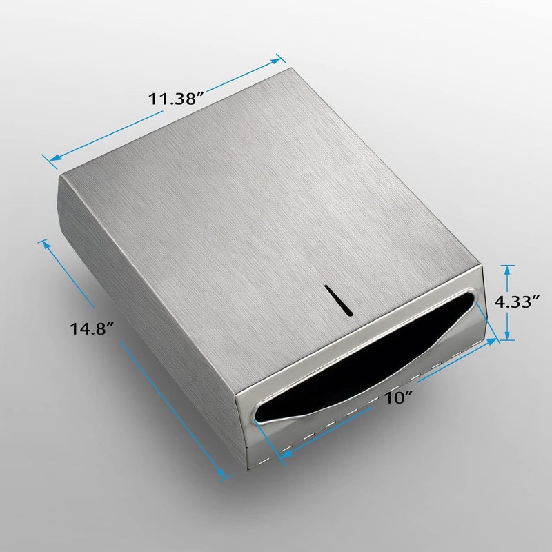 modunful Paper Towel Dispenser Wall Mount - Multifold Trifold Paper Towel Dispensers, Large Capacity Stainless Steel Tissue Holder, Suitable for Bathrooms and Public Places - Image 3