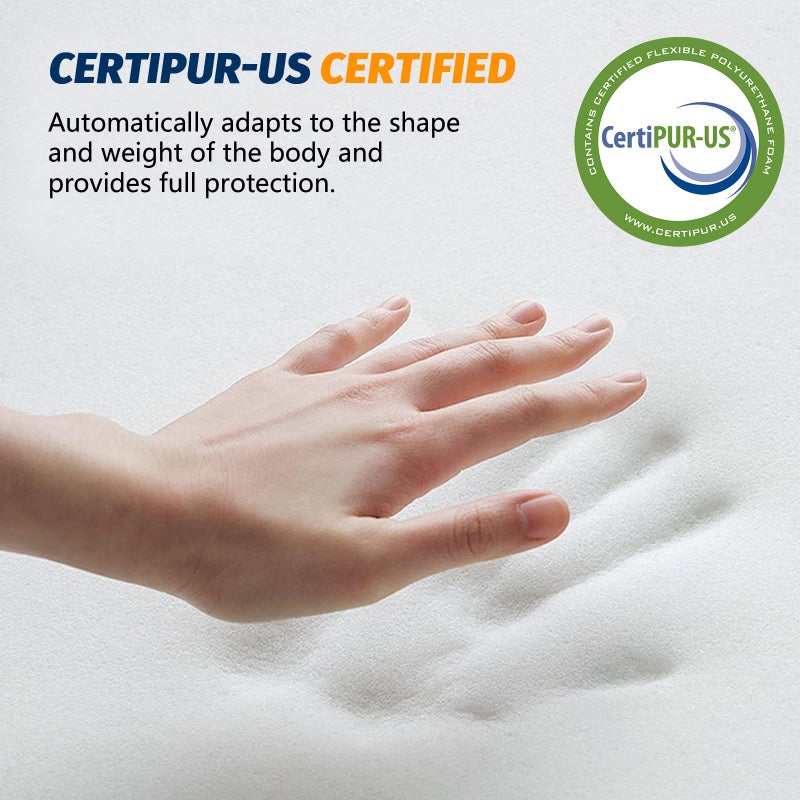 CYMULA CertiPUR-US Queen Memory Foam Camping Mattress Pad, Portable Foam Sleeping Pad for Camping, Roll up Sleeping Mat Guest Floor Bed for Sleepover, Car, Tent SUV Cot Mattress - Image 4