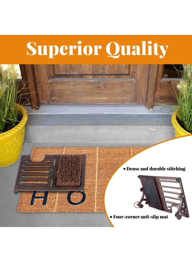 Fudontte Cast Iron Boot Brush Scraper Outdoor, Heavy Duty Boot Scrubber Brush with Angled Design, Vintage Rustic Boot Scrapers with Brushes Outdoor for Outdoor, Porch, Entryway, Garden - Image 5