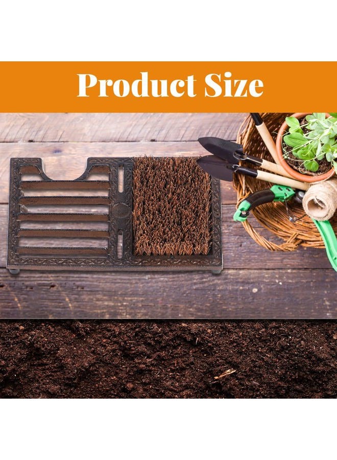 Fudontte Cast Iron Boot Brush Scraper Outdoor, Heavy Duty Boot Scrubber Brush with Angled Design, Vintage Rustic Boot Scrapers with Brushes Outdoor for Outdoor, Porch, Entryway, Garden - Image 3