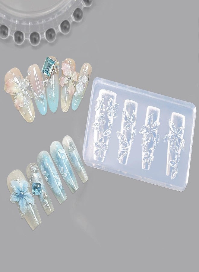 LIFOOST 3D Flower Mold for Nails Hibiscus Nail Design DIY Manicure Template - Image 1