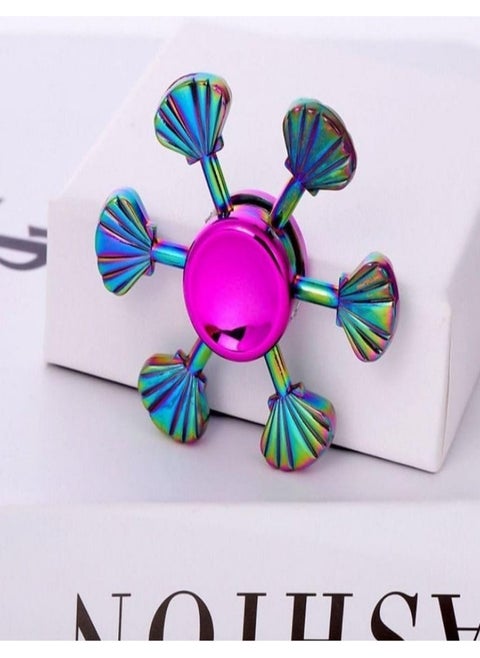 Deluxe Colorful Zinc Alloy Fidget Spinner with Chinese Kong Ming Fan Design - Durable and Handheld for Comfort and Focus