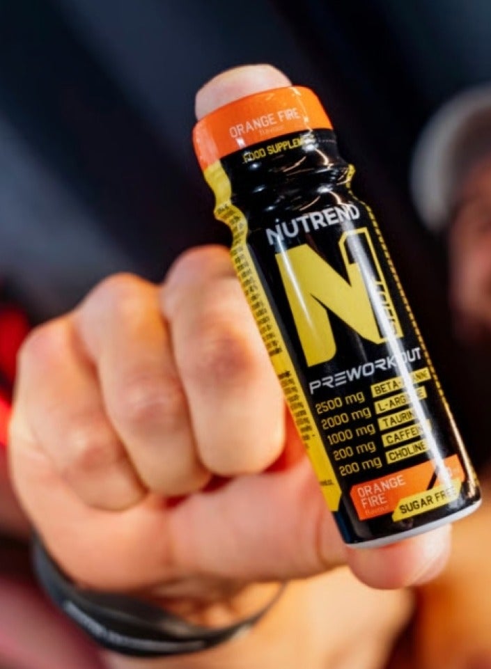 NUTREND N1 Shot Pre Workout Sugar Free 20 Pcs x 60 Ml, Orange Fire - Image 3
