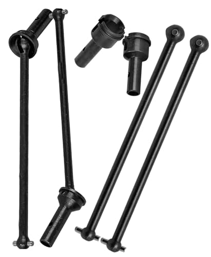ARRCat 4pcs Front Rear Drive Shaft Upgrades Part for 17 Mojave 6S BLXARRCat Harden Metal 45 CVD Drive Shaft Hopup PartsRC Heavy Duty Driveshaft for 17 Mojave 6S BLX More Power 2022 Black - Image 1