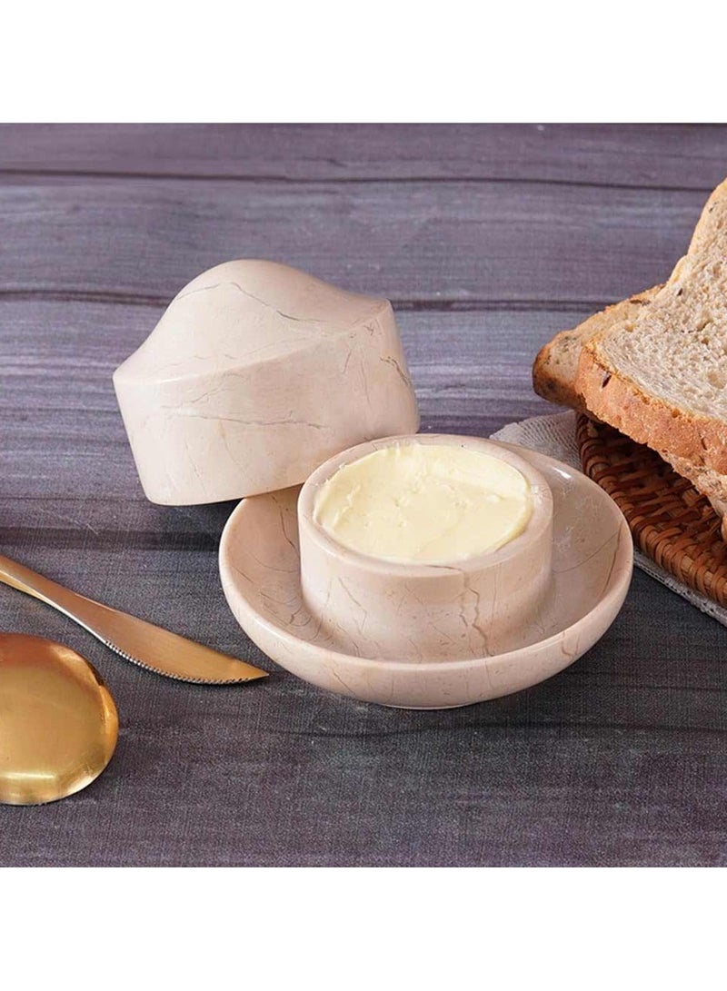 RADICALn Mini Marble Butter Dish 3" Verona Butter Crock With Lid Home & Kitchen Countertop - Butter Container for Butter Storage  - Image 5