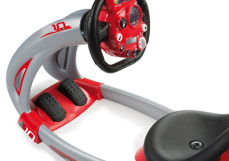 Smoby: V8 Driver, Kids Can Play and Develop Real Life Skills, Features Includes Back Lit Screen, Real Sounds and Mechanical Pedals, for Ages 3 and up - Image 4
