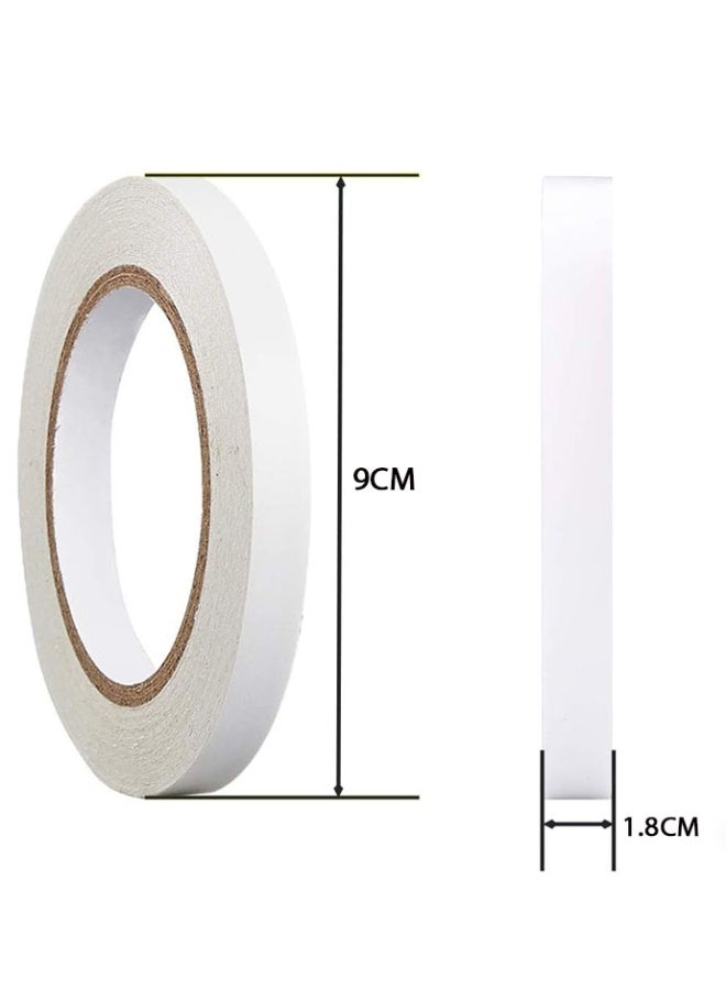 Monda 5-Pack Strong Double Sided Tape, 1.8cm x 10M High Adhesion Cotton Paper Tape for Crafts, Card Making, Office, Packaging & DIY Projects - Image 5