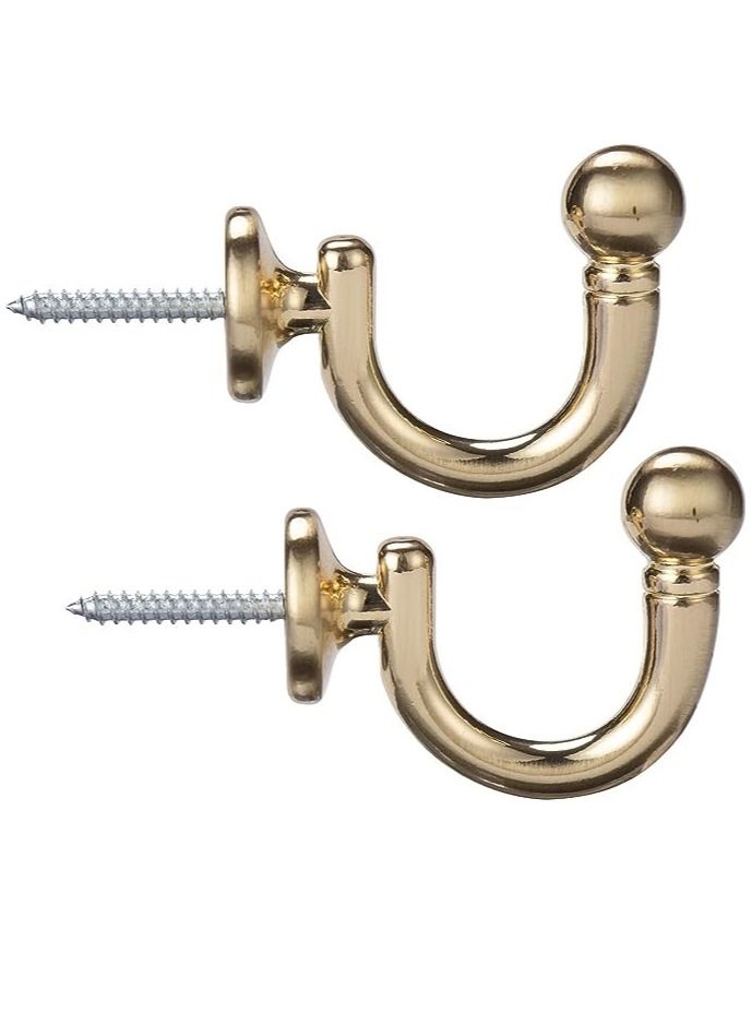 Zeenah Furniture Curtain Tieback Hooks, Stainless Steel Curtain Holder - Image 1