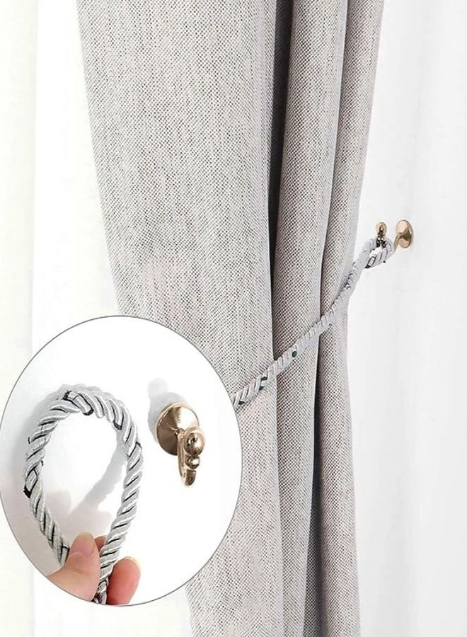 Zeenah Furniture Curtain Tieback Hooks, Stainless Steel Curtain Holder - Image 4