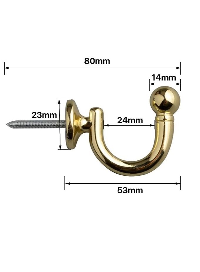 Zeenah Furniture Curtain Tieback Hooks, Stainless Steel Curtain Holder - Image 3