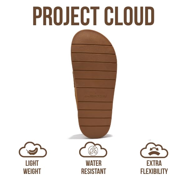 Project Cloud Genuine Leather Womens Clog - Memory Foam Arch Support Non-Slip Sole Mules & Clogs for Women Footwear - Platform Winter Shoes (Foamy,CHSTNUTSU, 7) - Image 4