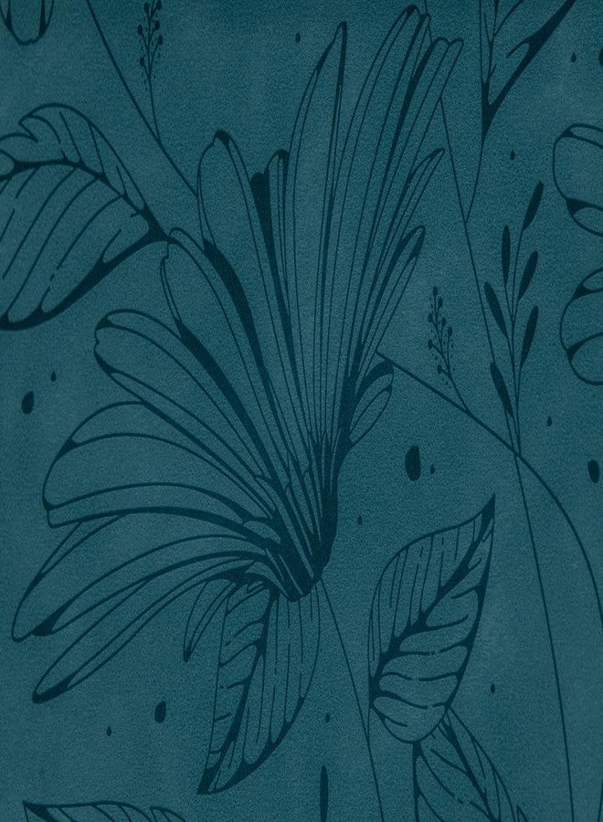 COMMA | Flowers Series | A5 Size | Hard Bound Notebook with Pen | 160 Pages | 100 gsm Natural Shade Paper | Debossed PU Cover - Blue - Image 3