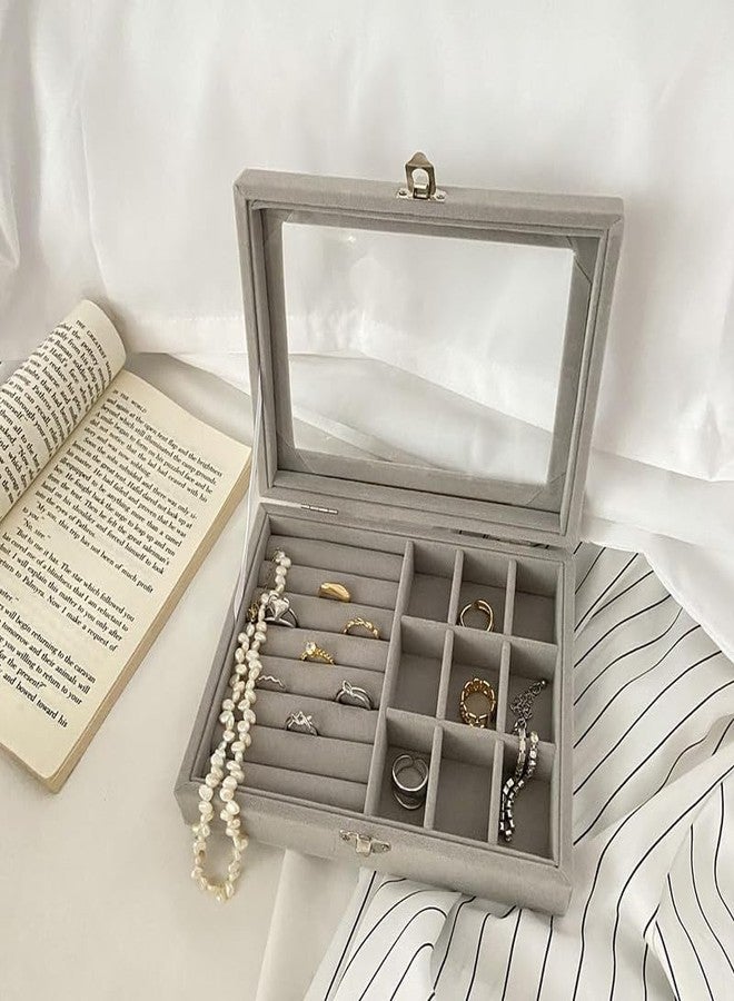 PARVY Jewelry Box, Travel Portable Jewelry Case for Ring, Pendant, Earring, Necklace, Bracelet Organizer Storage Holder Boxes(1 PCS/Multicolor) - Image 5