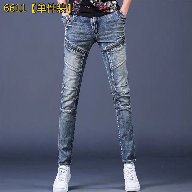 Unisex Classic Denim Jeans Loose Fit Daily Outdoor Wear - Image 1
