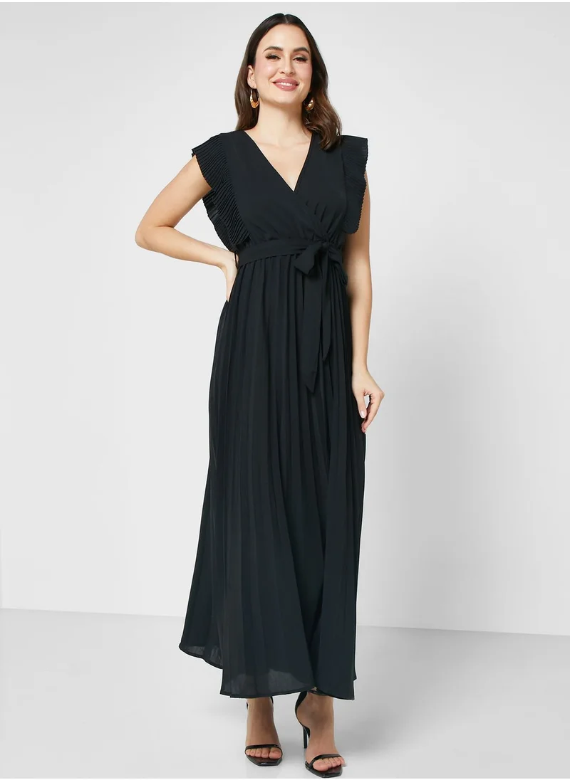 ELLA Pleated Wrap Dress