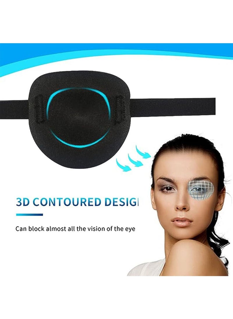 null - Eye Patches for Adults and Kids 3D Medical Eye Patches for Adults Left and Right Eye Adjustable Eye Patch for Lazy Eye After Cataract Surgery - Image 1
