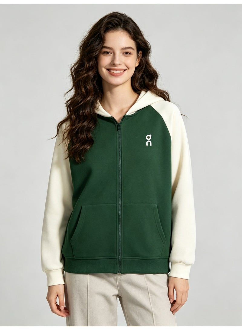 On Running Men's and women's matching raglan sleeves hooded cardigan jacket - Image 4