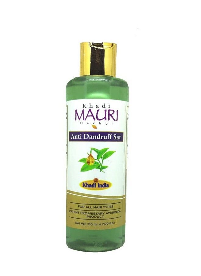 Khadi MAURI Anti Dandruff Shampoo Pack Of 1(210 Ml) Green (Kmantdndrfsatx1)  - Image 1