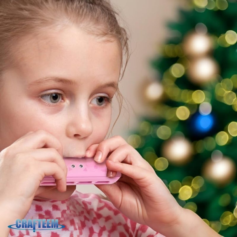 Crafteem Color Blues Harmonica, Key of C for Kids, Children, Toddler and Beginners,10 Hole 20 Tones Musical Instrument Toy Gift - Image 2